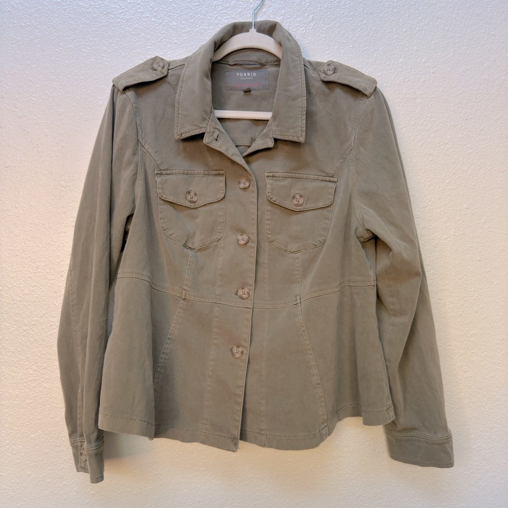Torrid Peplum Utility Jacket